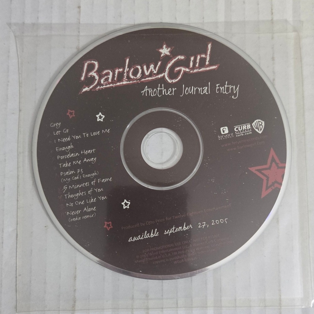 BarlowGirl Another Journal Entry Vintage Rock CD 2005 Promo
